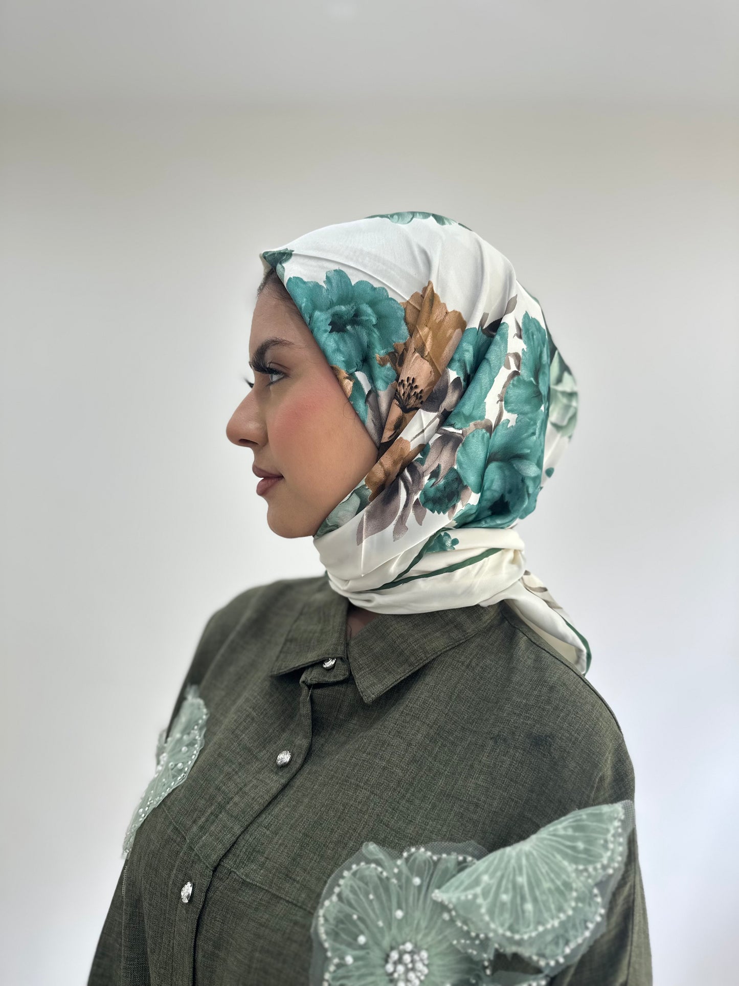 Satin Sqaure | floral print