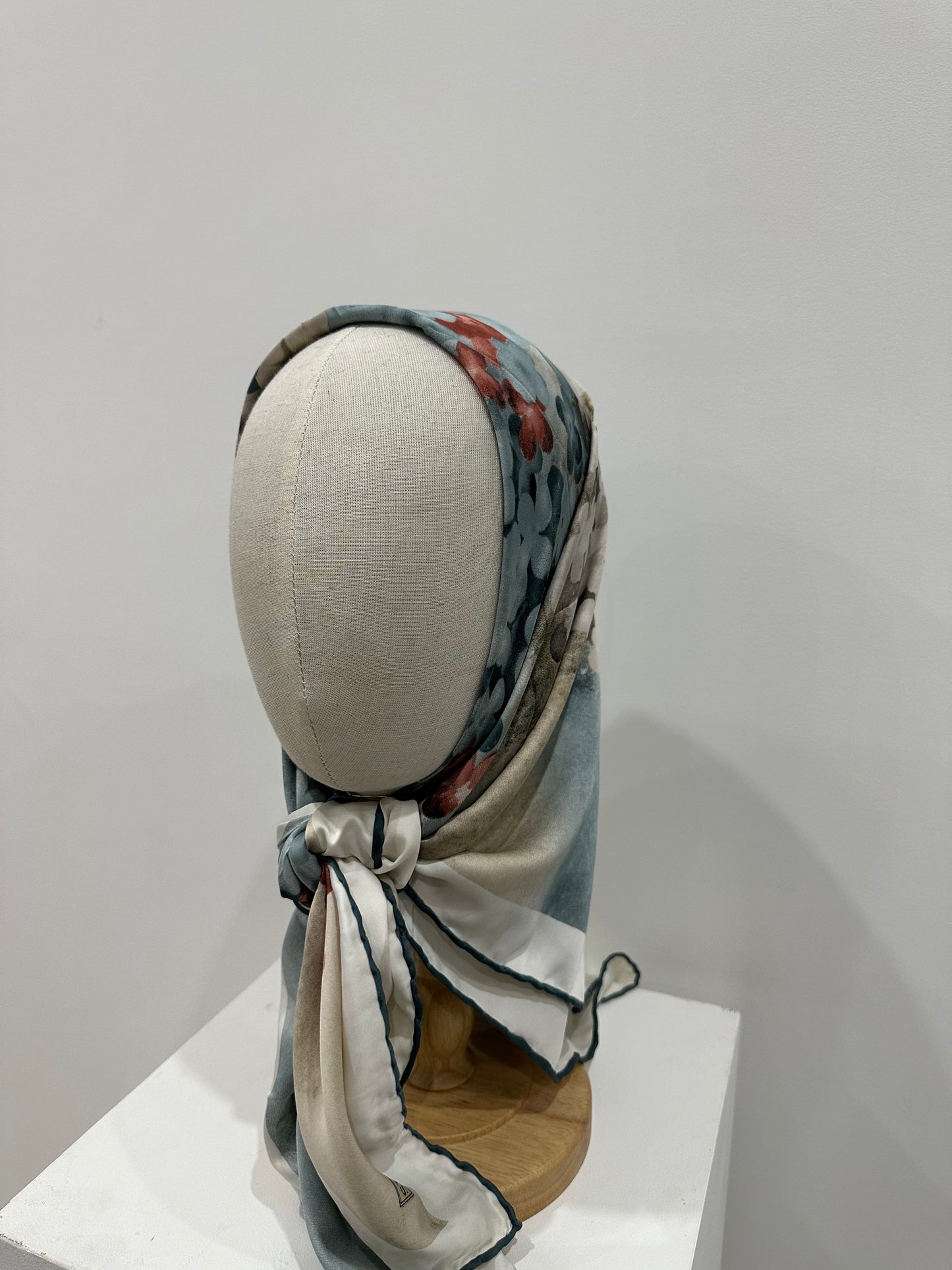 Satin Sqaure Scarf | Serene Bloom