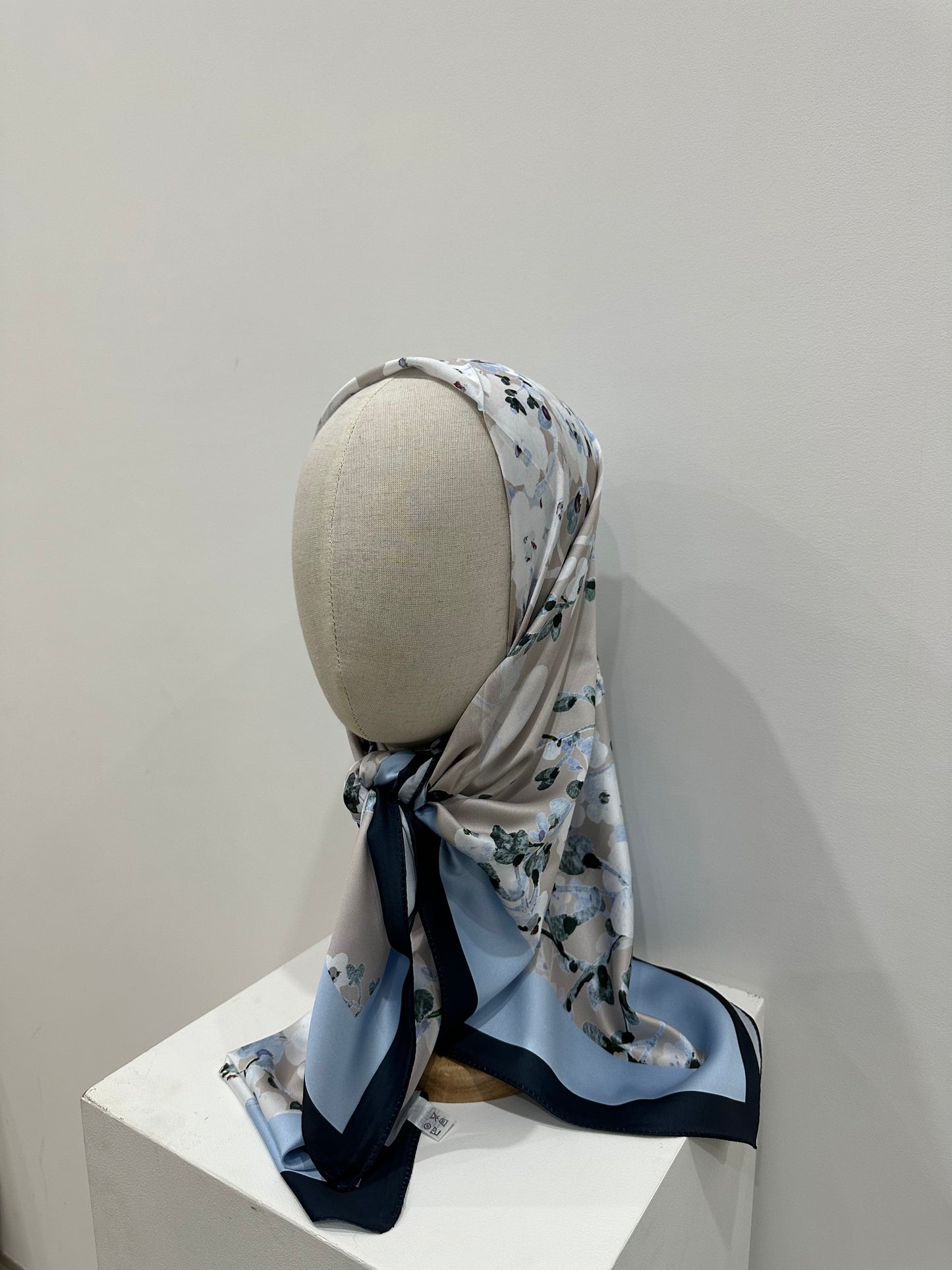 Satin Silk Scarf | Sky Blue