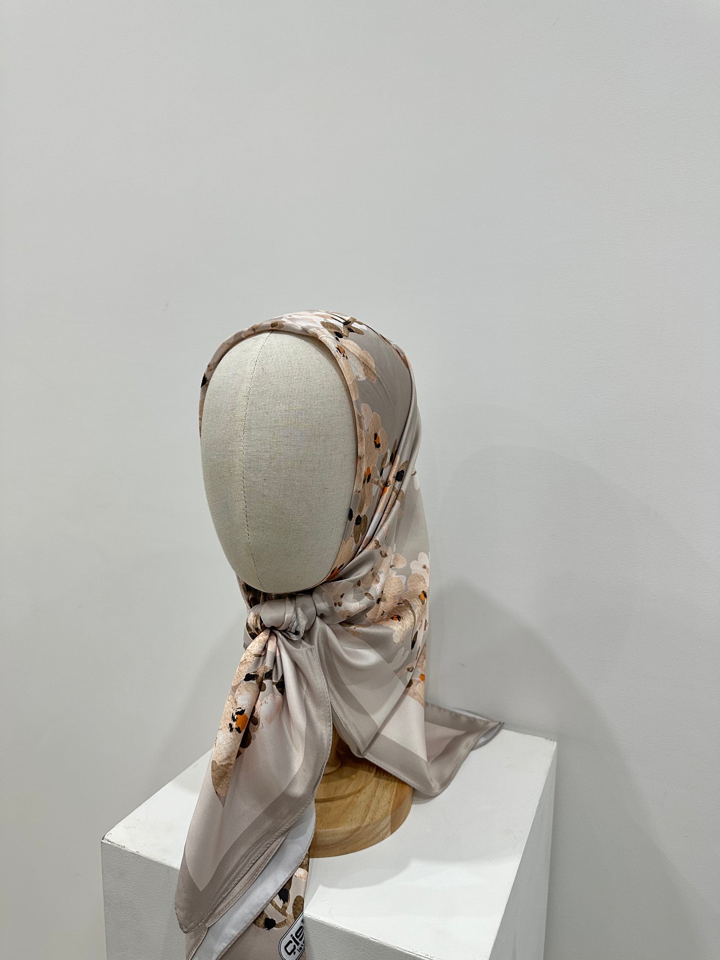 Satin Silk Scarf | Mocha