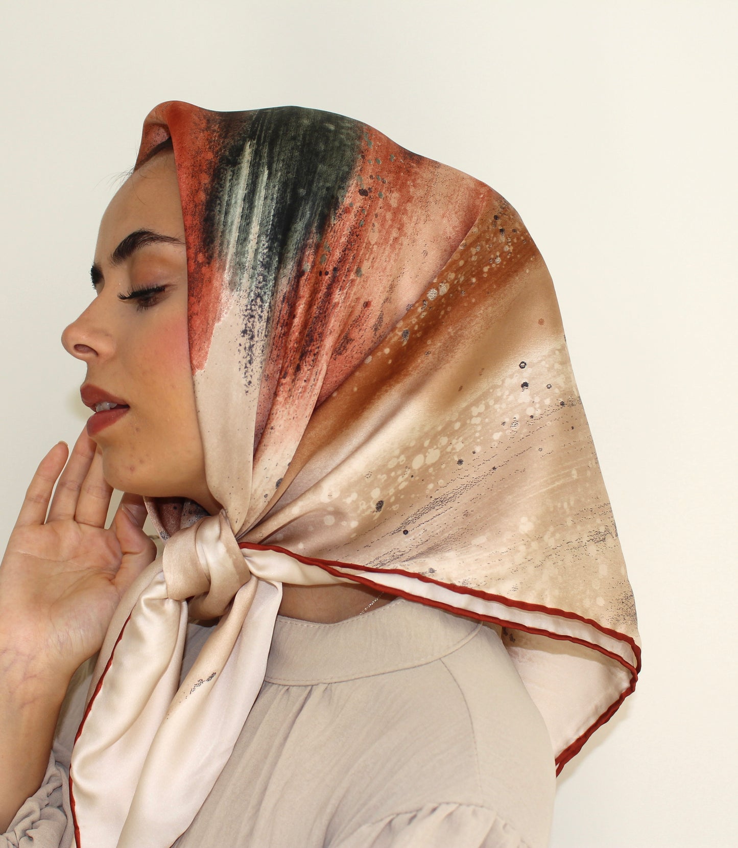 Patterned Sqaure Hijab | Lava