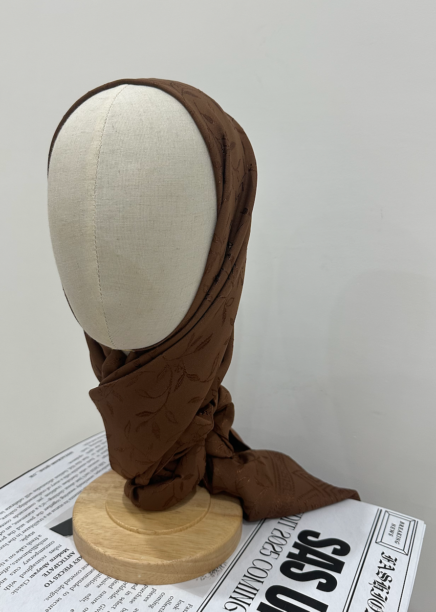 Paisley Long Scarves | chocolate brown