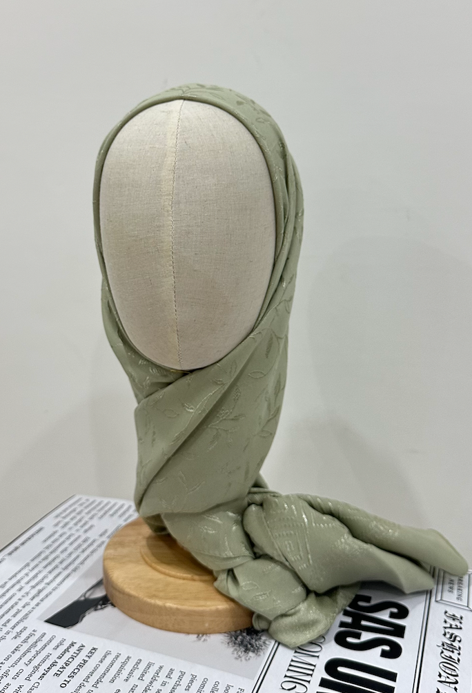 Long Paisley Scarves | Sage Green