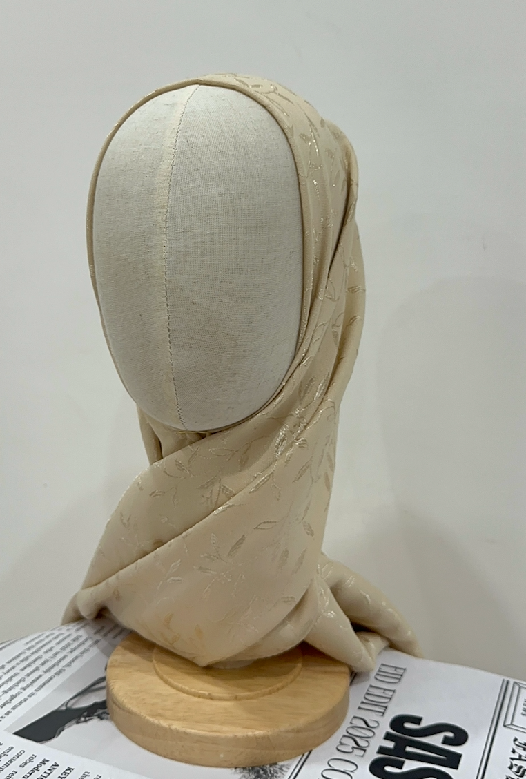 Long Paisley Scarves | Creamy Beige