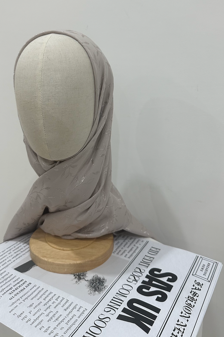 Long Paisley Scarves| Beige/Taupe