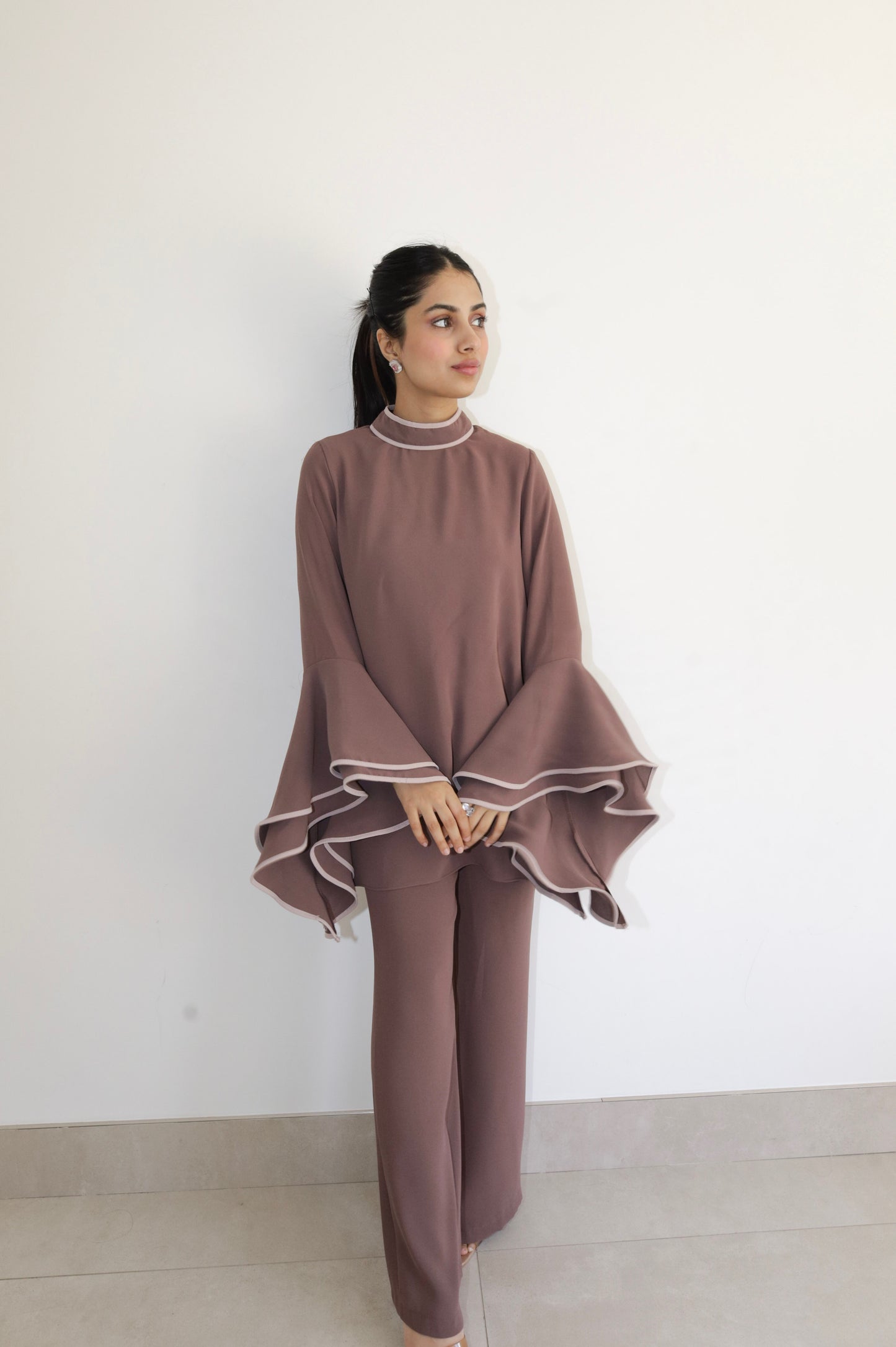Flare Sleeved Two Piece Set