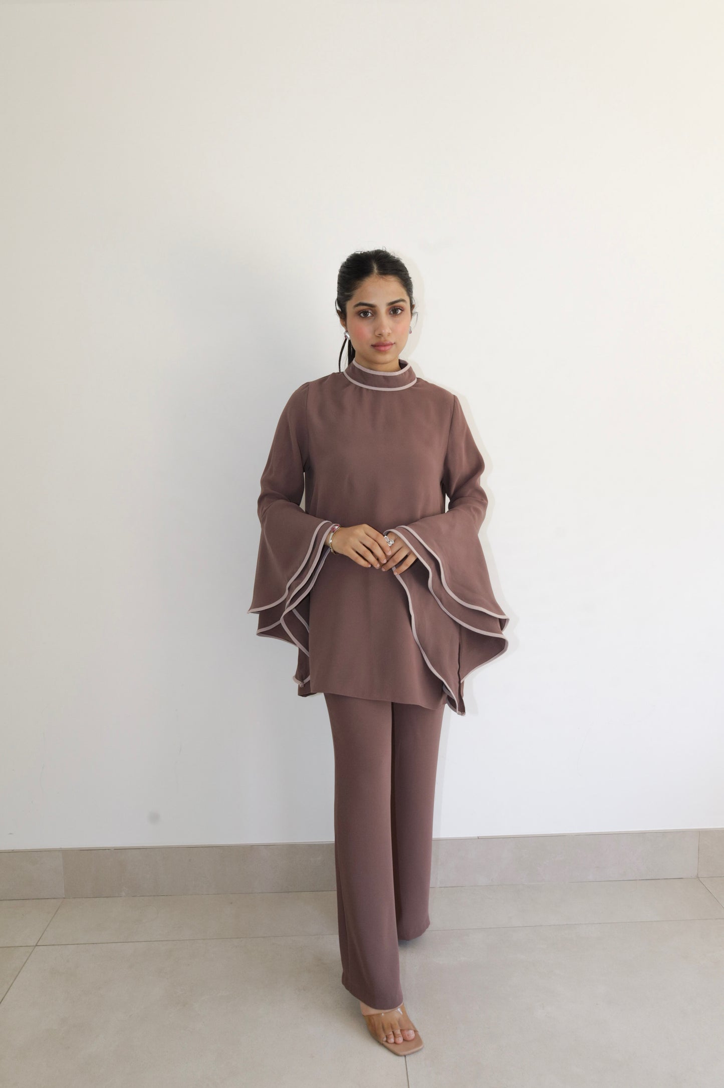 Flare Sleeved Two Piece Set