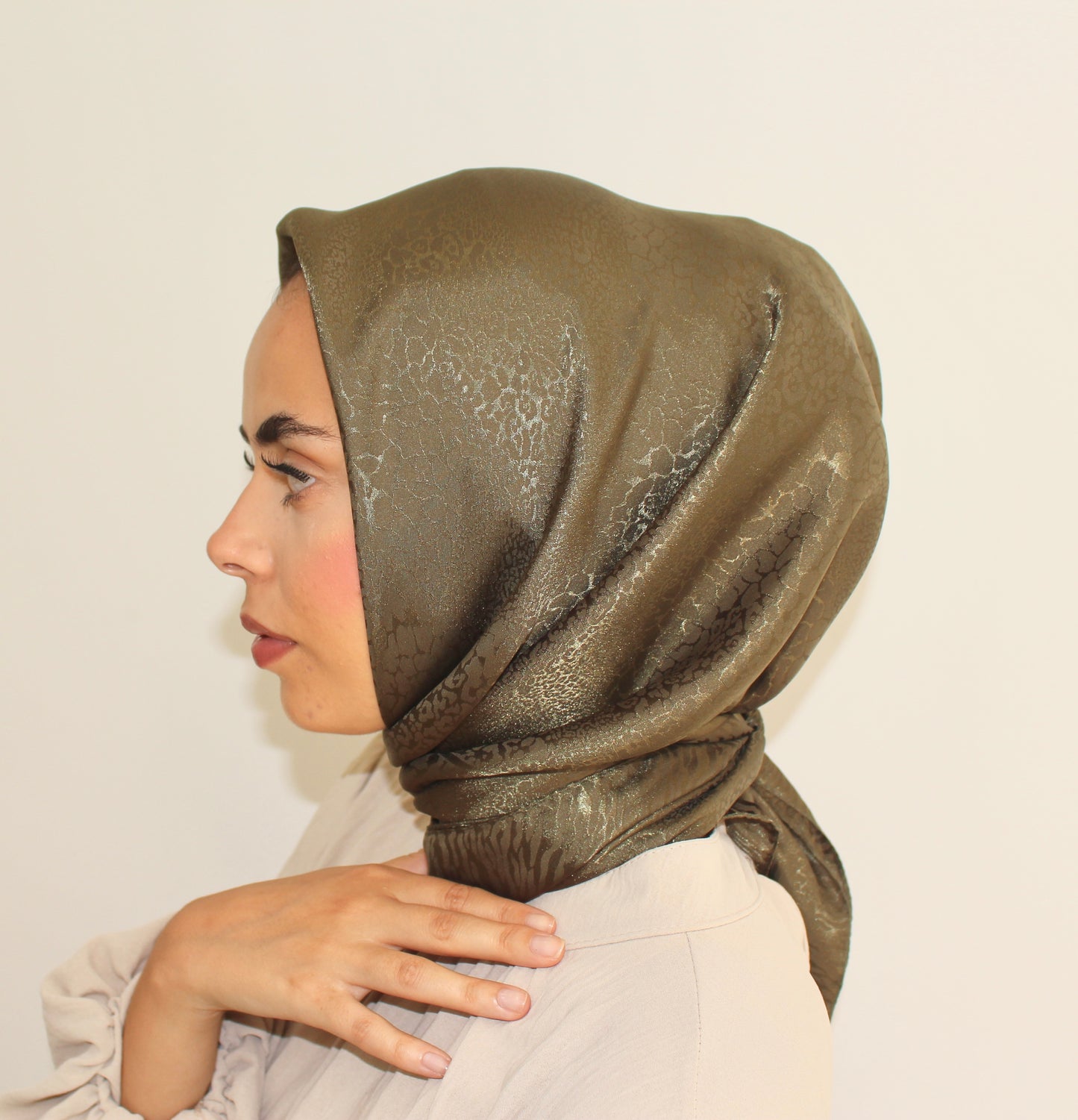 Premium Silk Hijab | Khaki