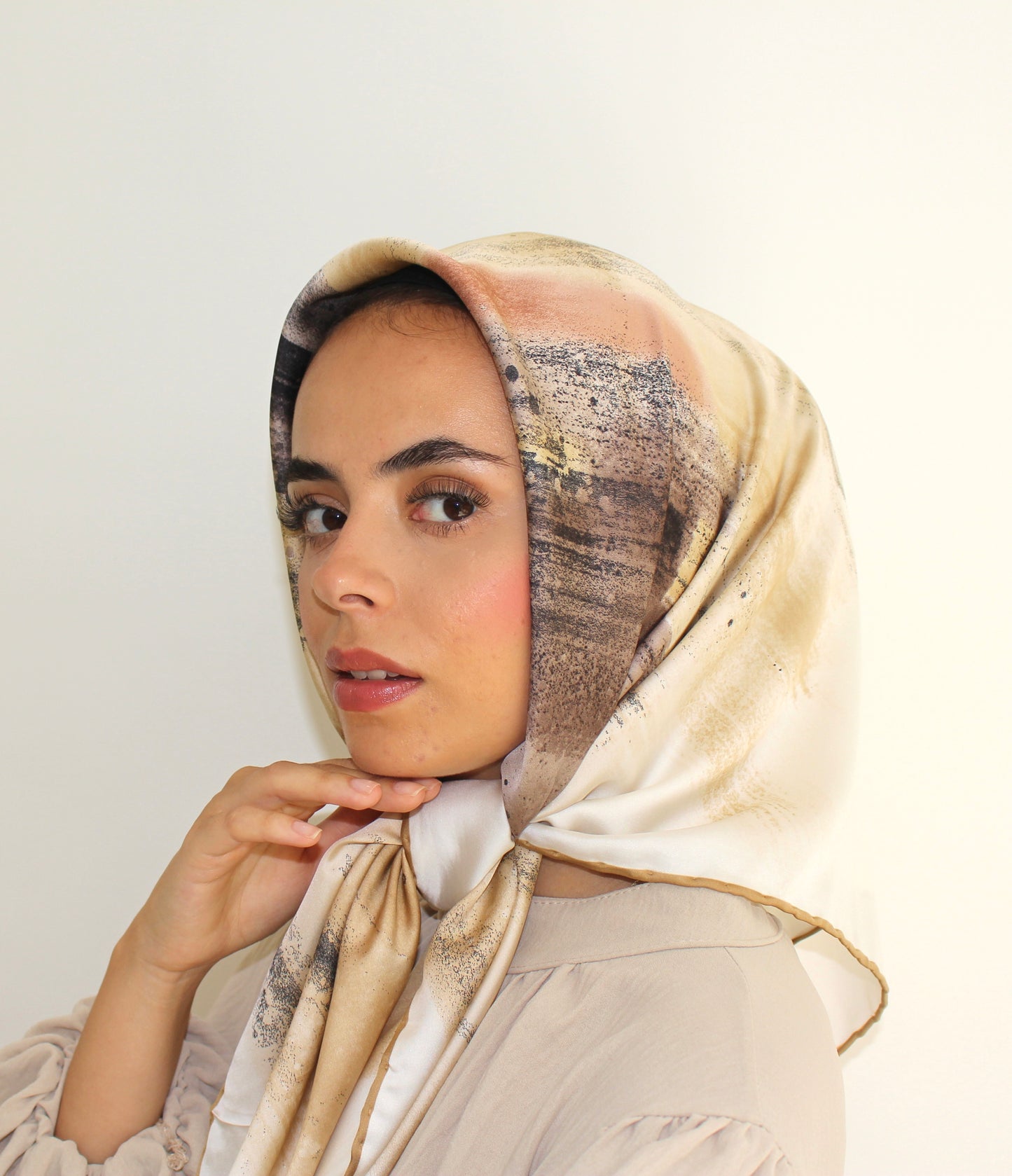 Patterned Sqaure Hijab | Sandstorm