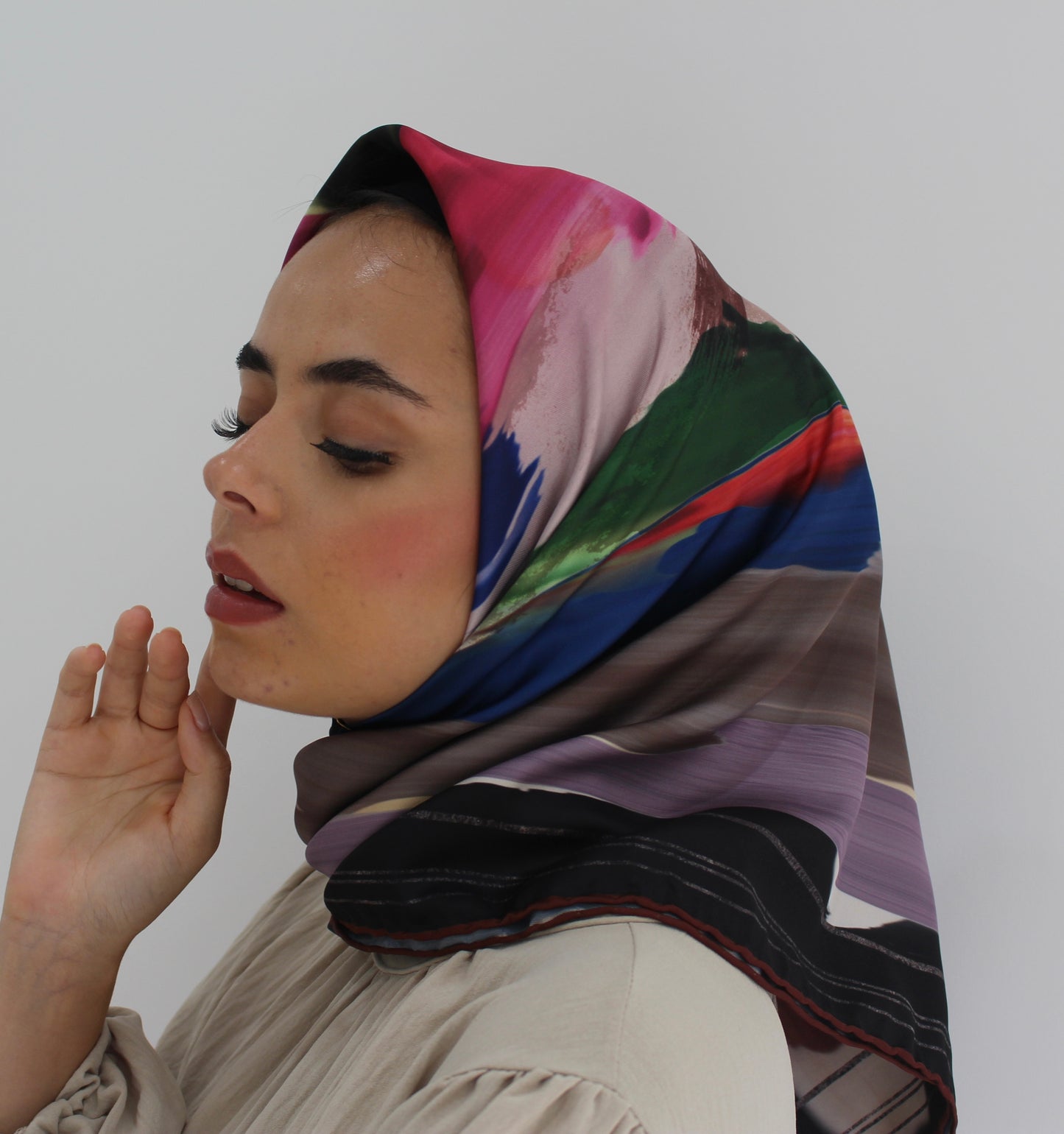 Patterned Sqaure Hijab | Prismatic