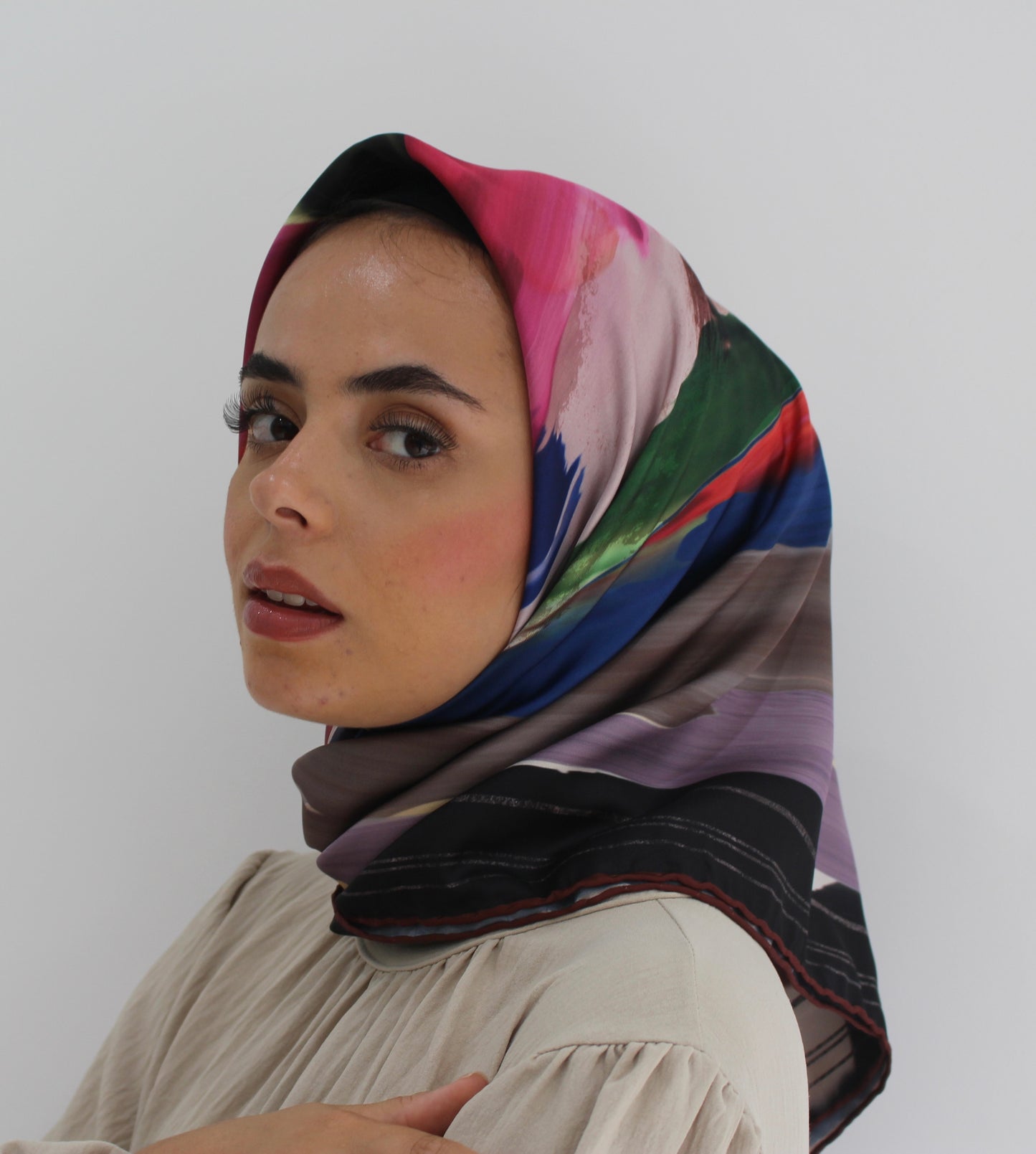 Patterned Sqaure Hijab | Prismatic